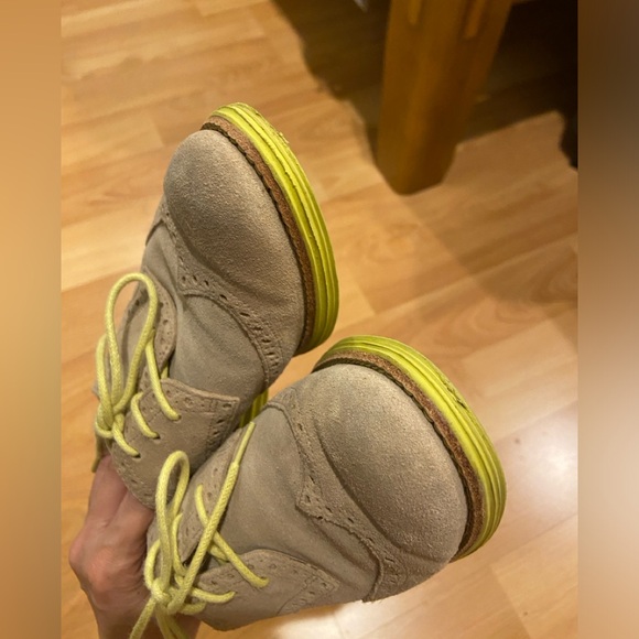 Cole Haan Lunargrand Wingtip Oxford Shoes Tan and Yellow size 7 - Picture 6 of 9